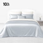 juego de ropa de cama de seda_alice blue/ivory