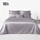 silk bedding sets_silver
