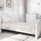 silk kids bedding set_light beige