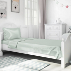 silk kids bedding set-morandi green