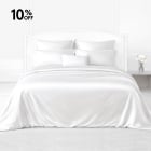 silk bed linen set_white