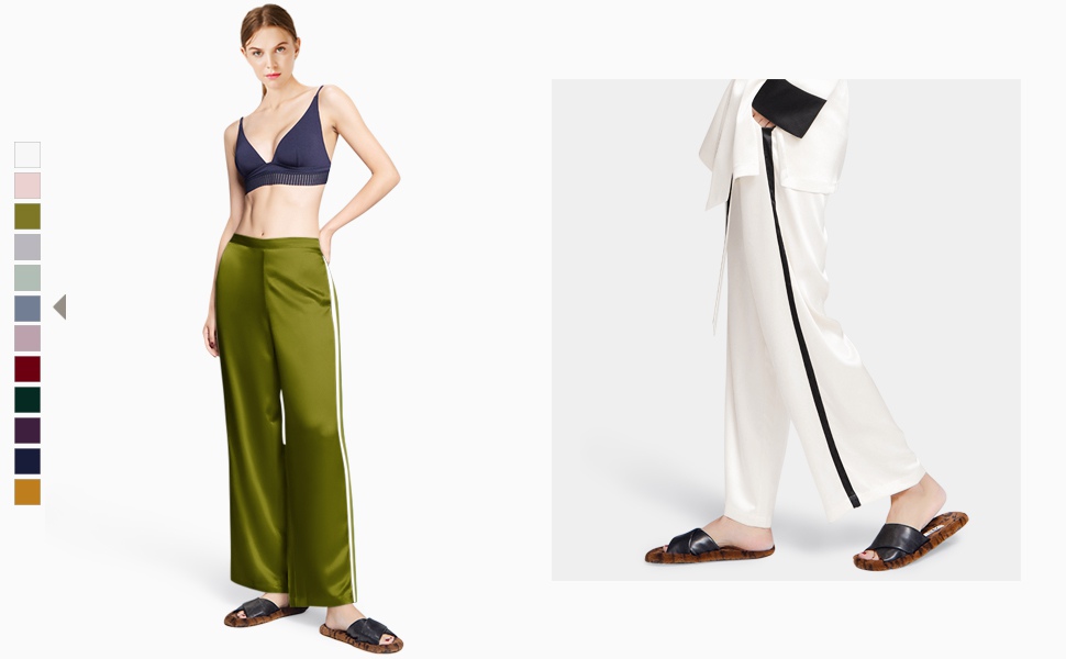 Pantalones de seda