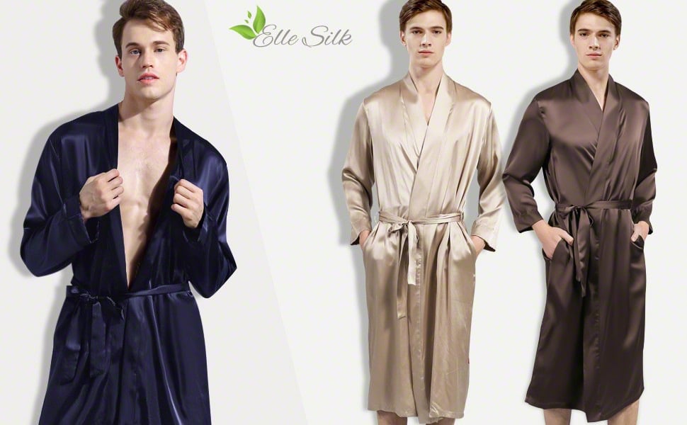 Personalised Mens Silk Robe Buy Sleepwear Online